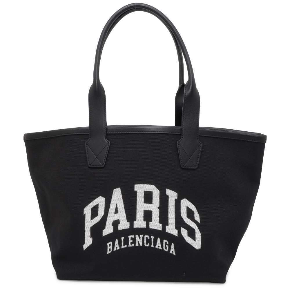 Balenciaga Jumbo Canvas Tote Bag Black White